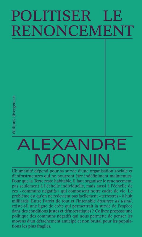 Politiser le renoncement