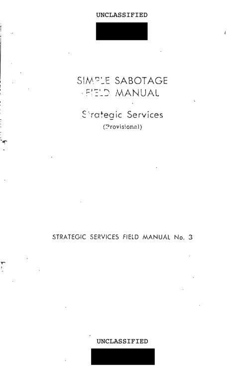 Simple Sabotage Field Manual