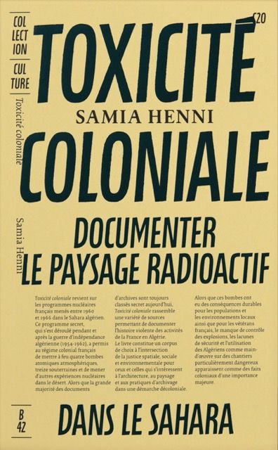 Toxicit&eacute; coloniale