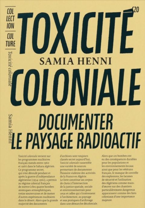 Toxicit&eacute; coloniale