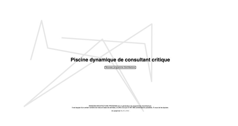 Random Architecture Program