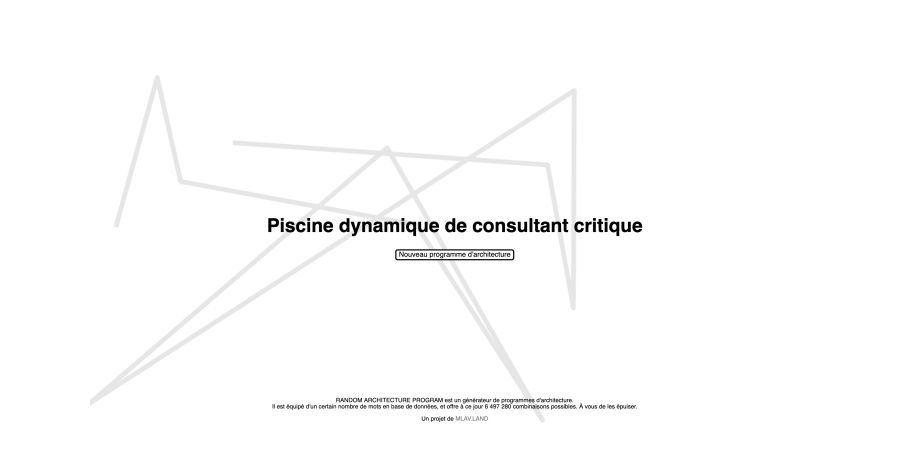 Random Architecture Program